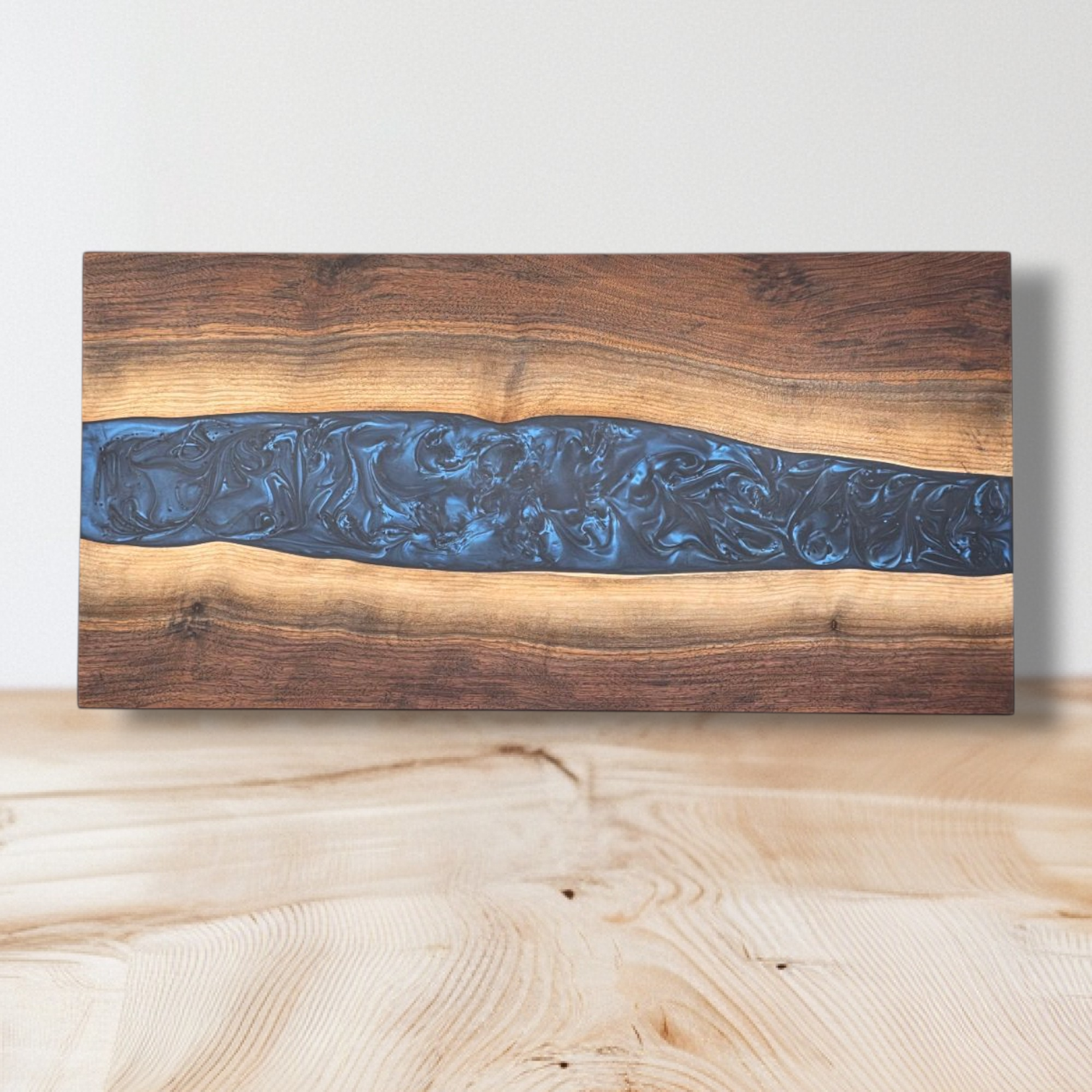 Handcrafted Walnut & Blue Resin Charcuterie Cutting Board – Custom Sarasota Woodwork cutting boards