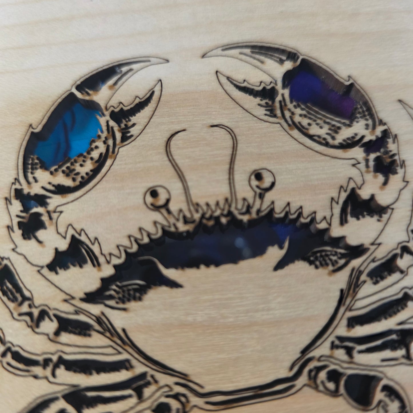 Crab Wood Notebook w/Color Inlay - A6 Refillable Journal