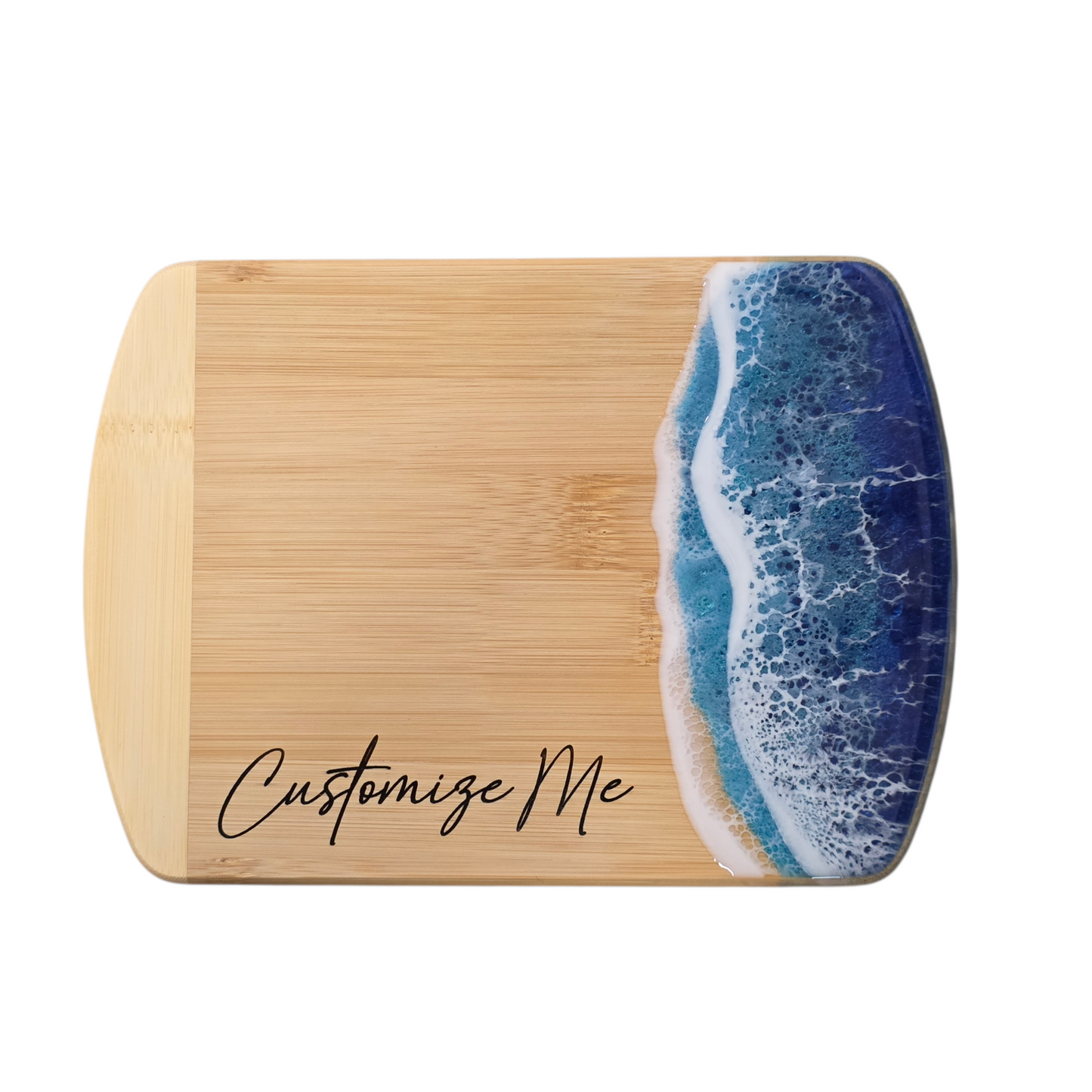 Bamboo Miniature Ocean Resin Art Board with Free Name Drop (Wholesale)