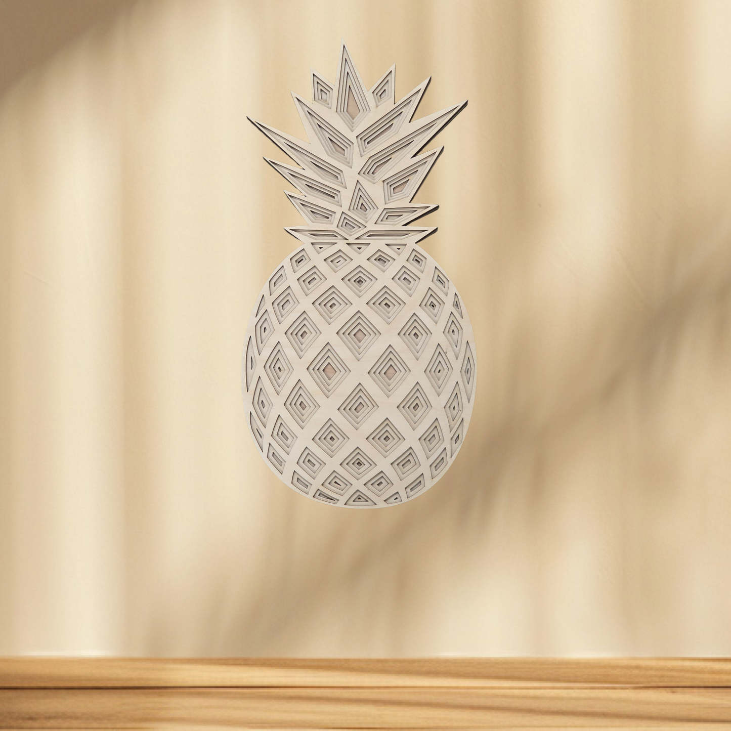Pineapple Multi-Layer Art - Birch Wood Wall Art (Wholesale)