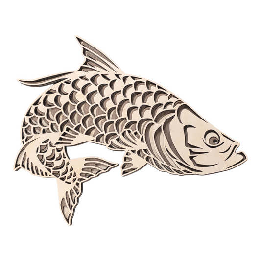 Multi-layer Tarpon Wood Wall Art (Wholesale)