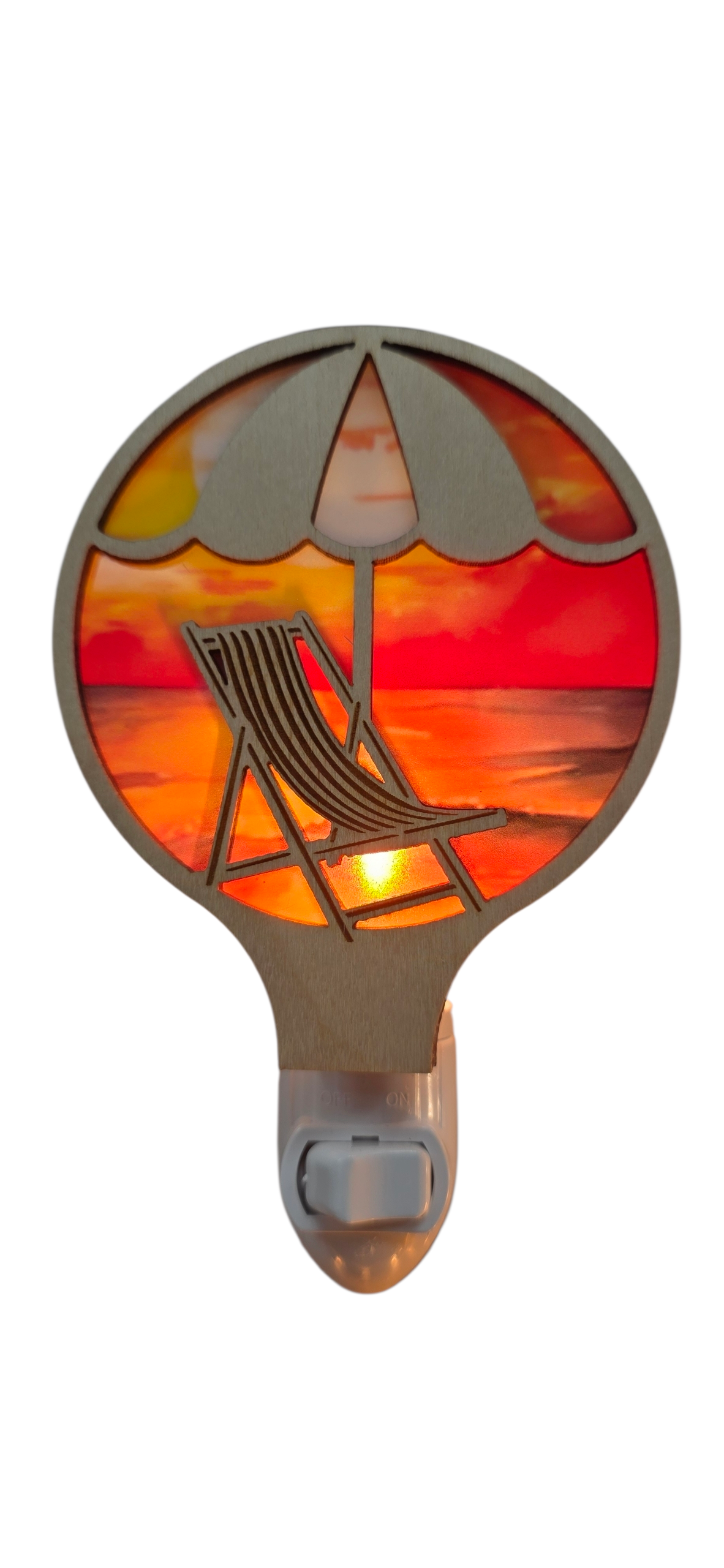 Beach Chair Design LED Tropical Nightlight