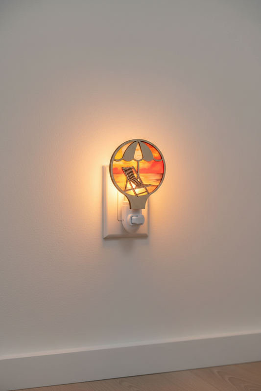 Beach Chair Design LED Tropical Nightlight