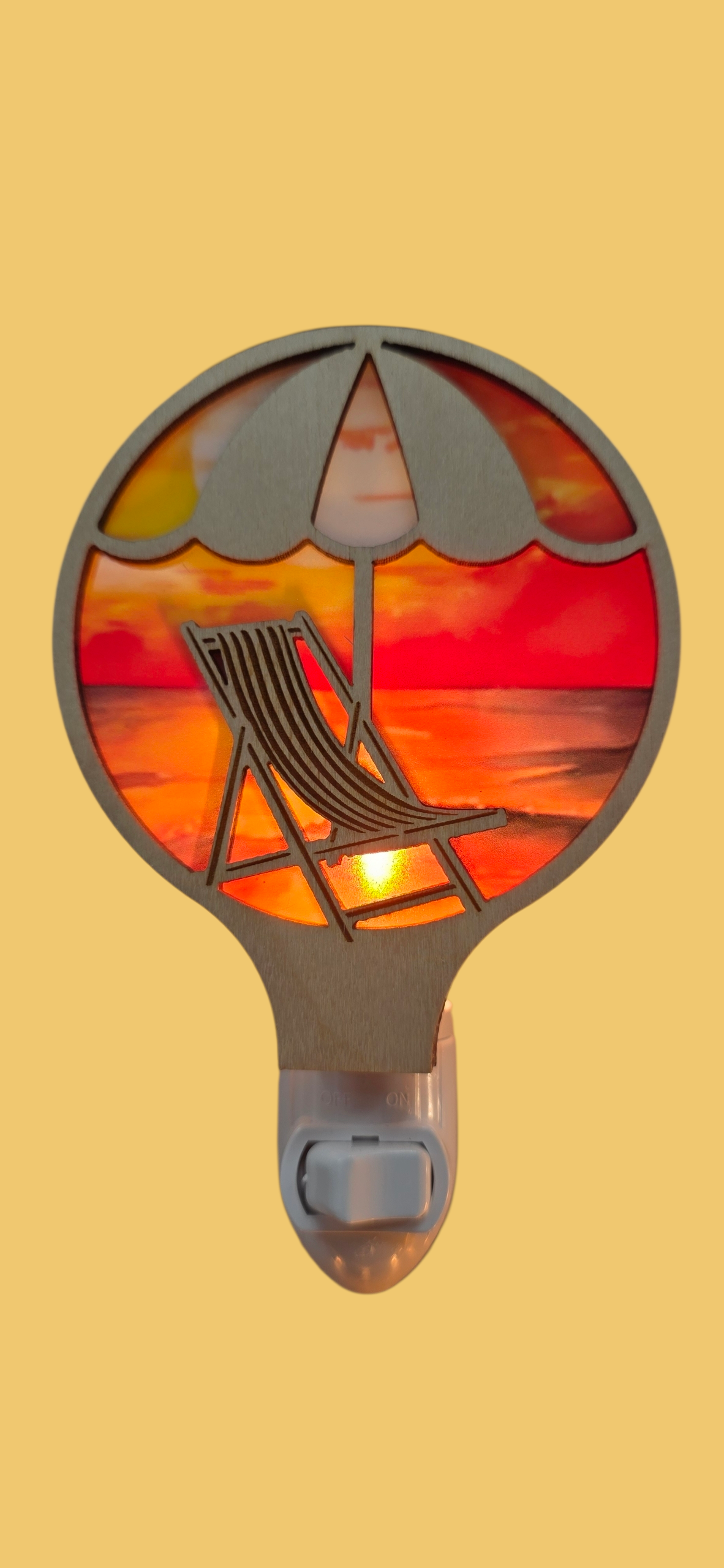 Beach Chair Design LED Tropical Nightlight