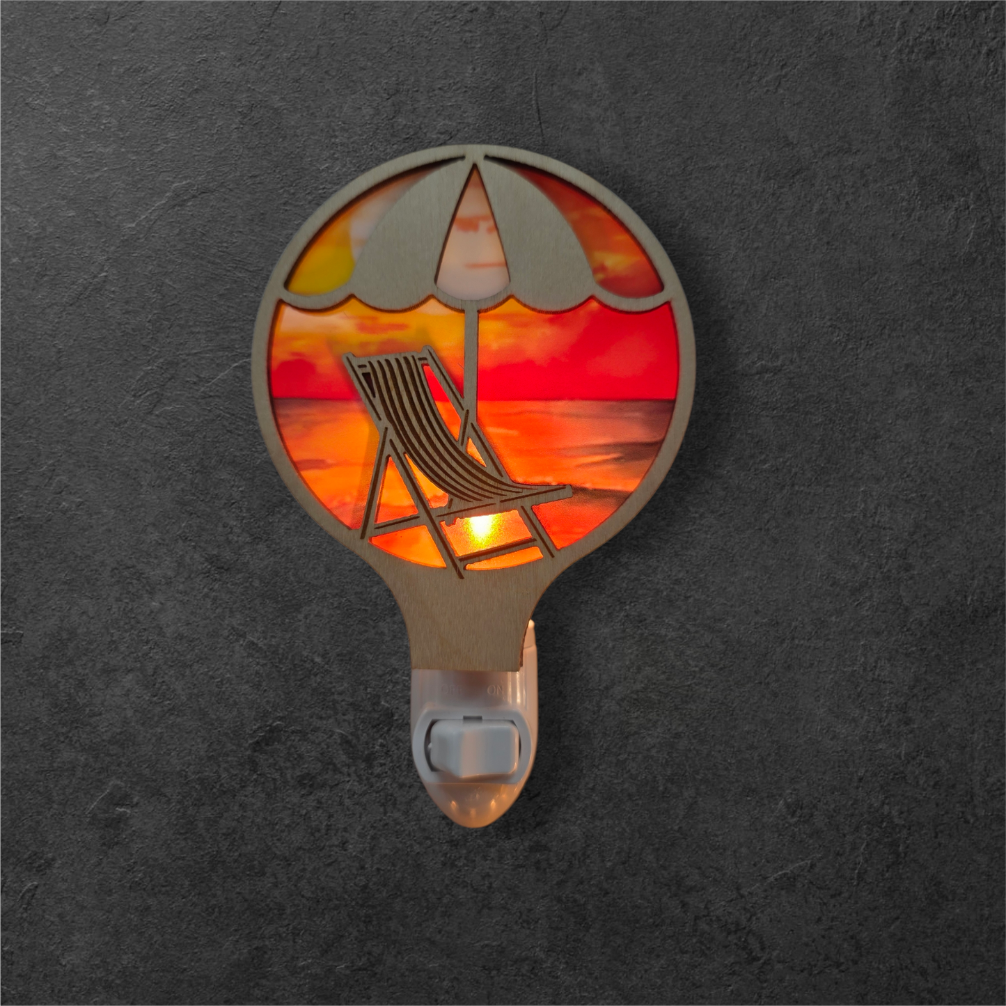 Beach Chair Design LED Tropical Nightlight