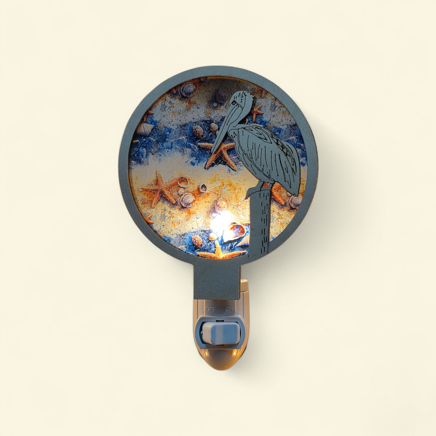 Pelican LED Night Light - Nursery Coastal Themed Decor Nightlight