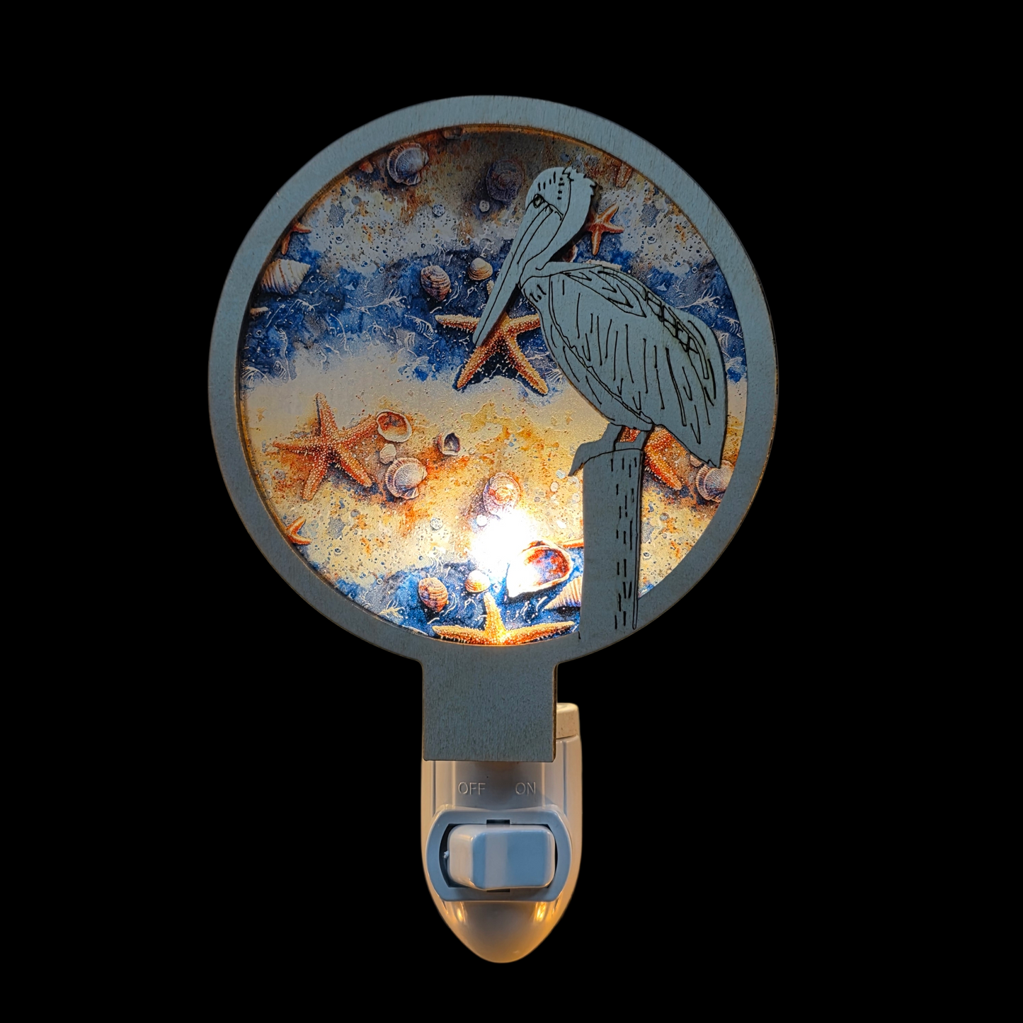 Pelican LED Night Light - Nursery Coastal Themed Decor Nightlight