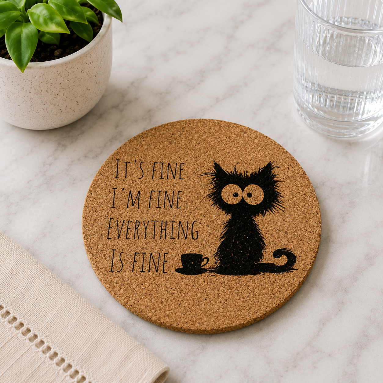Customized Cork Coasters (Set of 4)