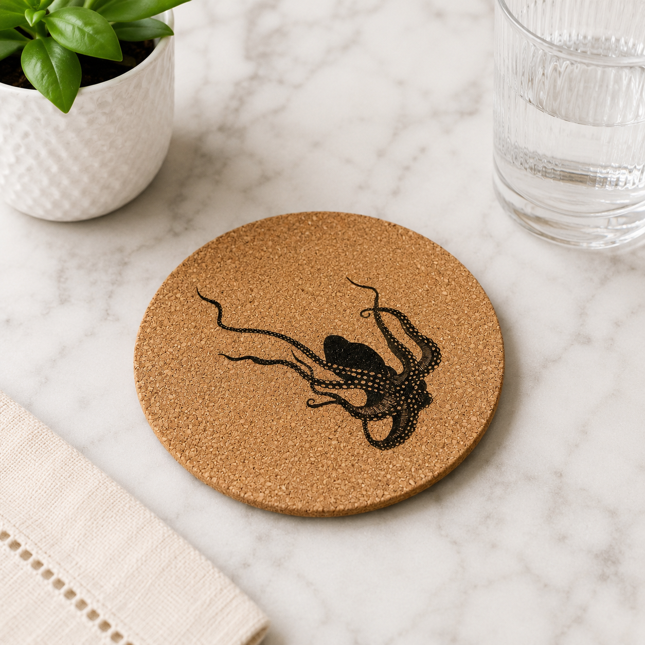 Customized Cork Coasters (Set of 4)