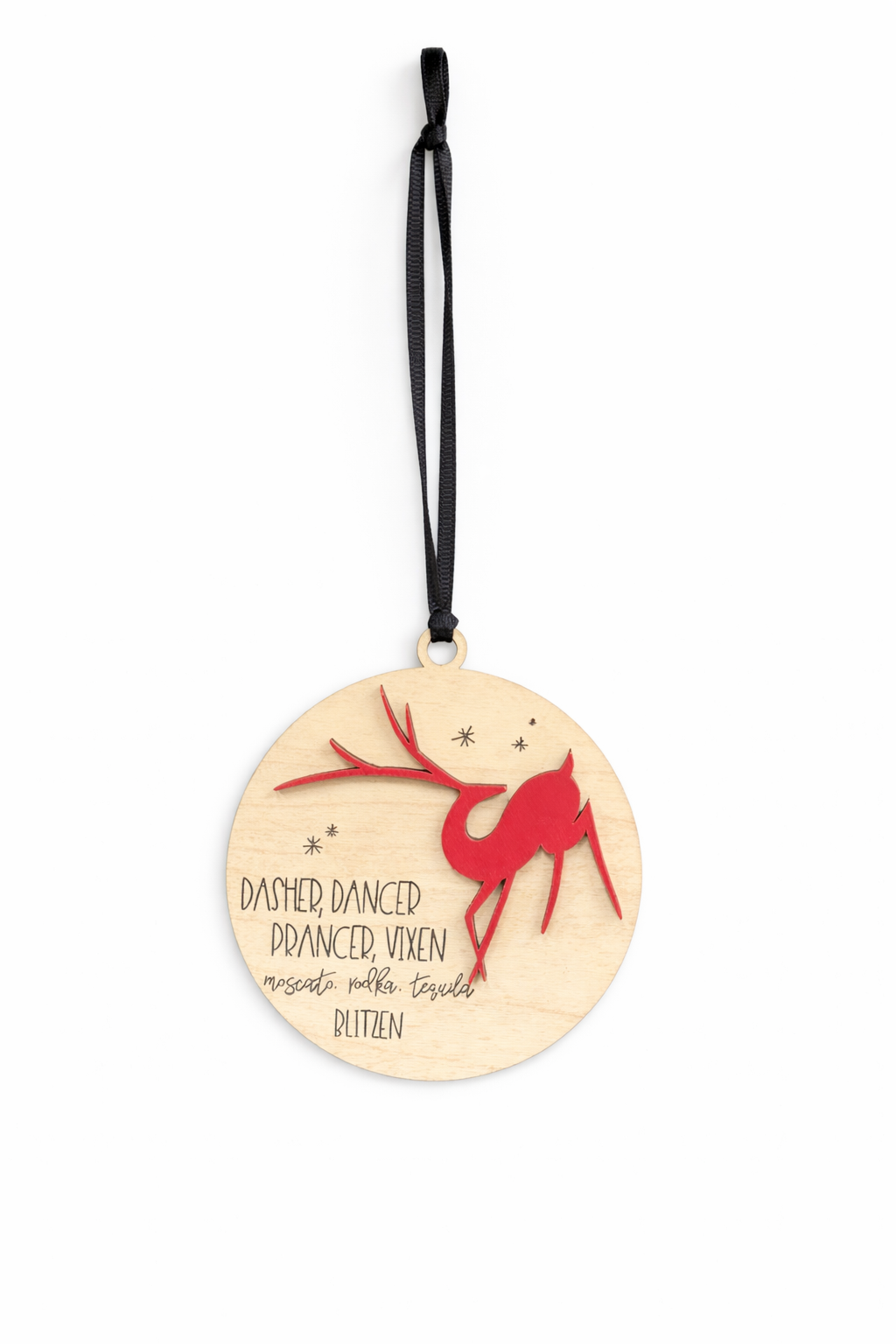 Novelty Humorous Blitzen Holiday Ornament