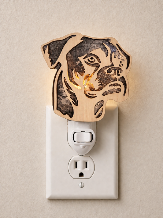 Boxer Wood LED Night Light (Wholesale)