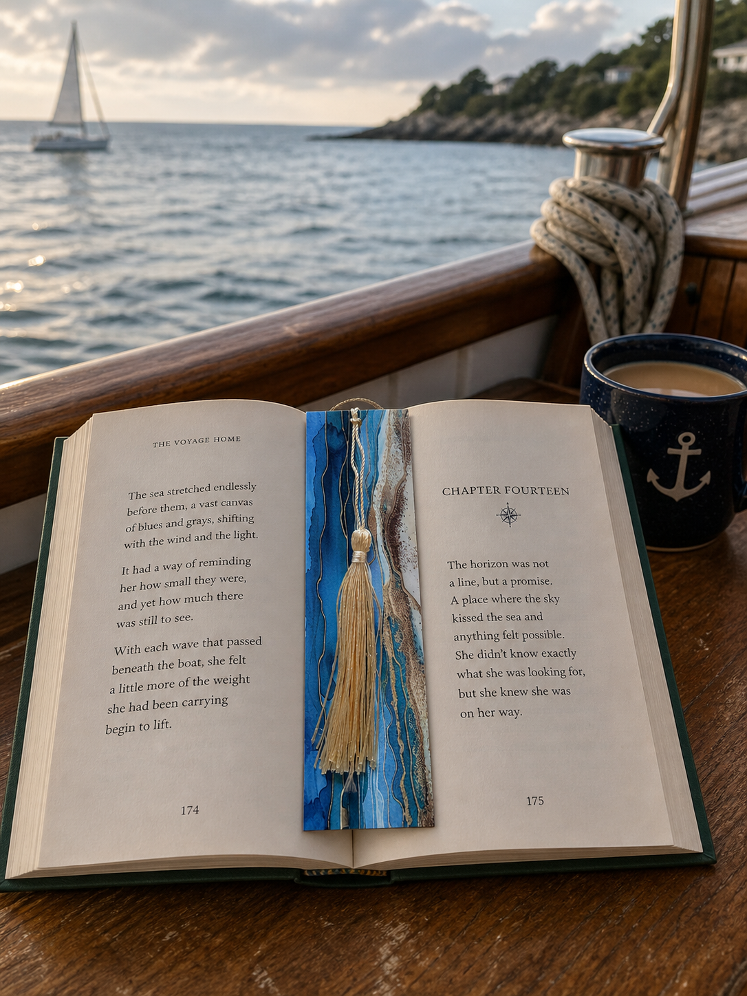 Ocean Sand Stripes Bookmark