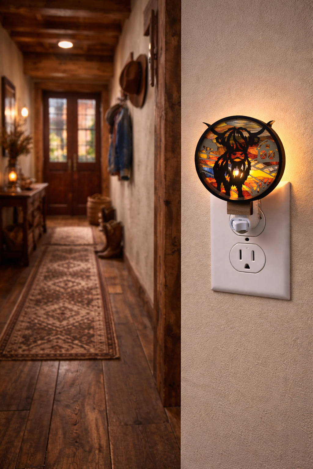 Highland Cow LED Night Light - Rustic Cow Decor Gift Nightlight (Wholesale)