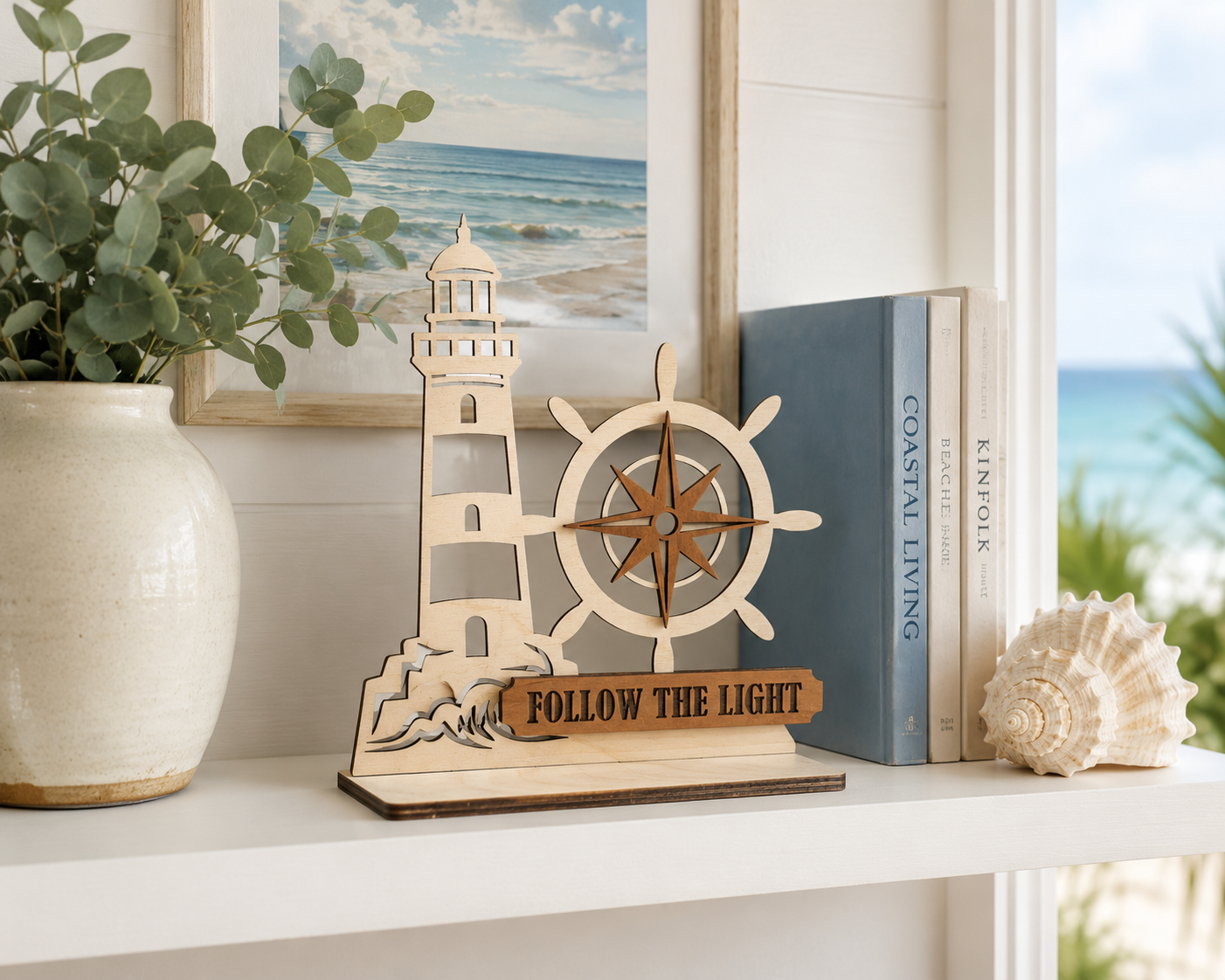 Counter Art - Multilayer Coastal Wood Art with Name Drop (Wholesale)