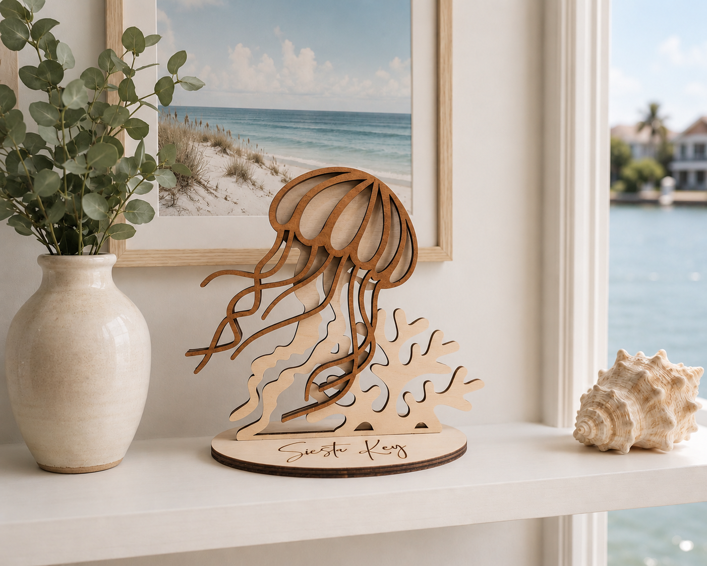 Counter Art - Multilayer Coastal Wood Art with Name Drop (Wholesale)