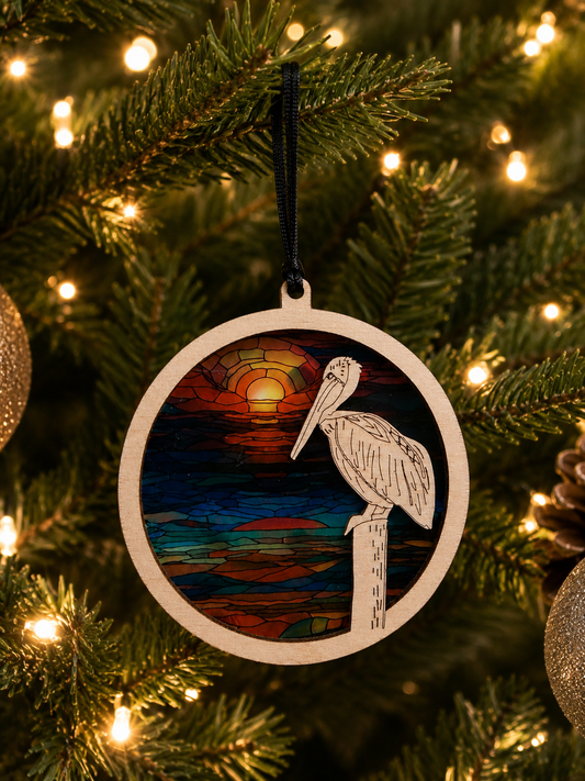 Pelican Tropical Holiday Ornament (Wholesale)