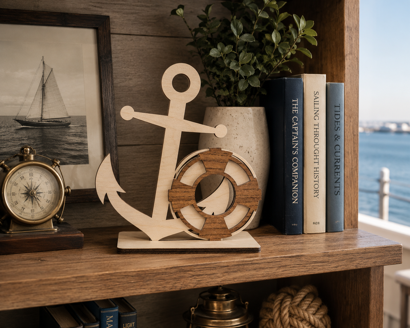 Counter Art - Multilayer Coastal Wood Art with Name Drop (Wholesale)