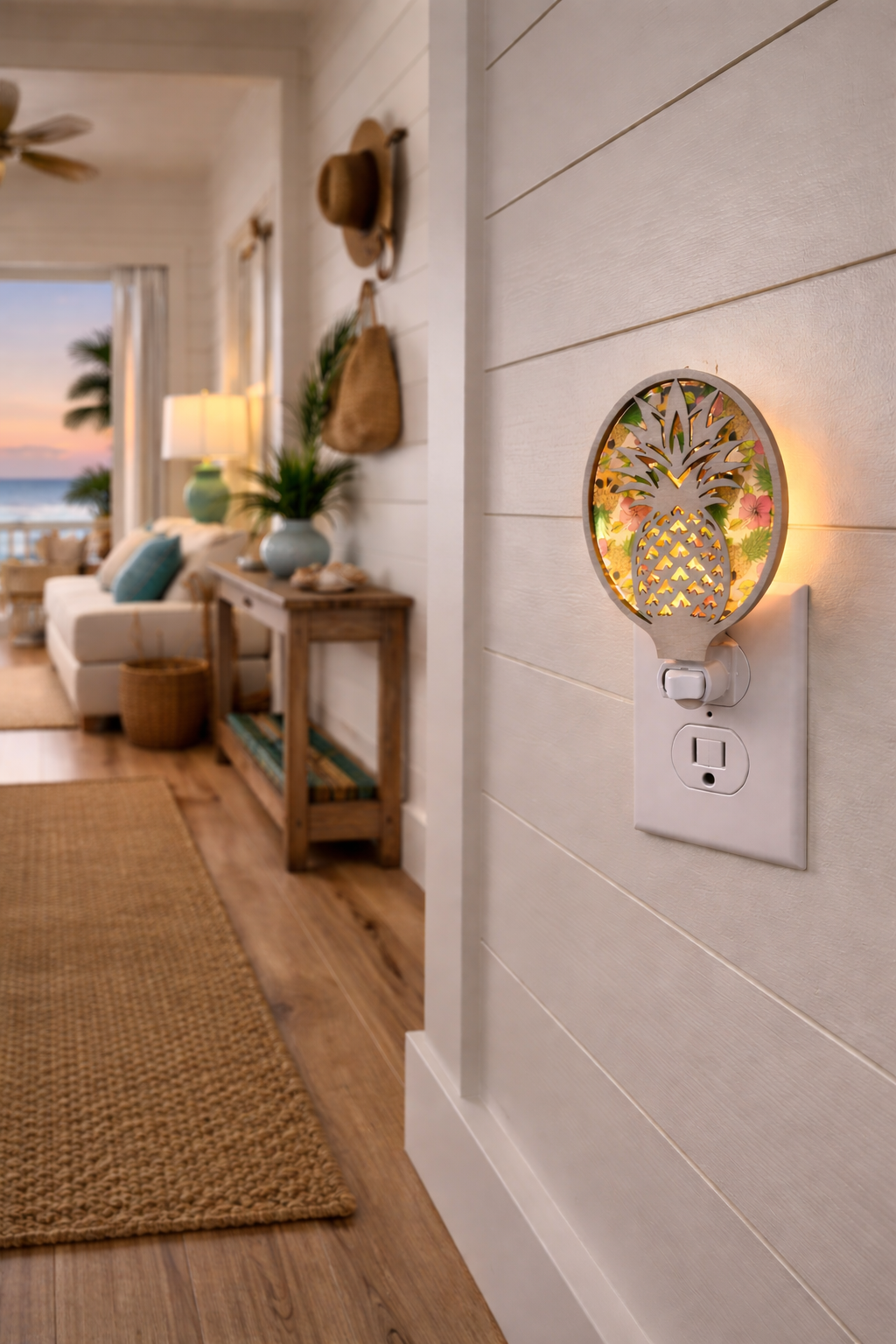Pineapple Tropical LED Nightlight Coastal Night Light