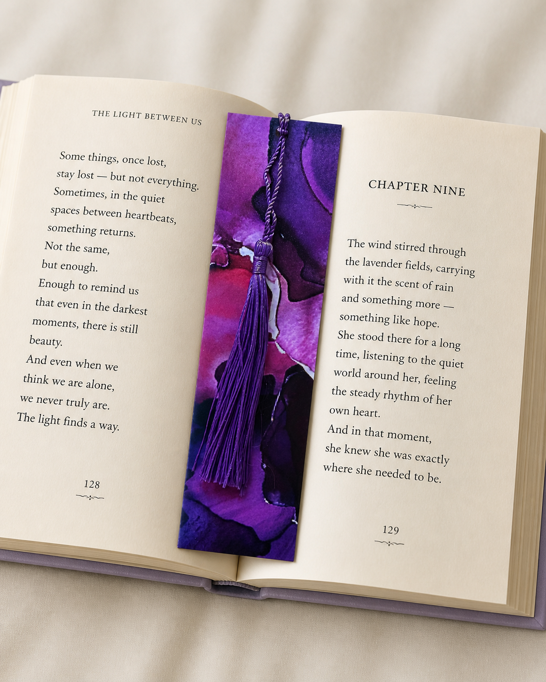Purple Watercolors Bookmark