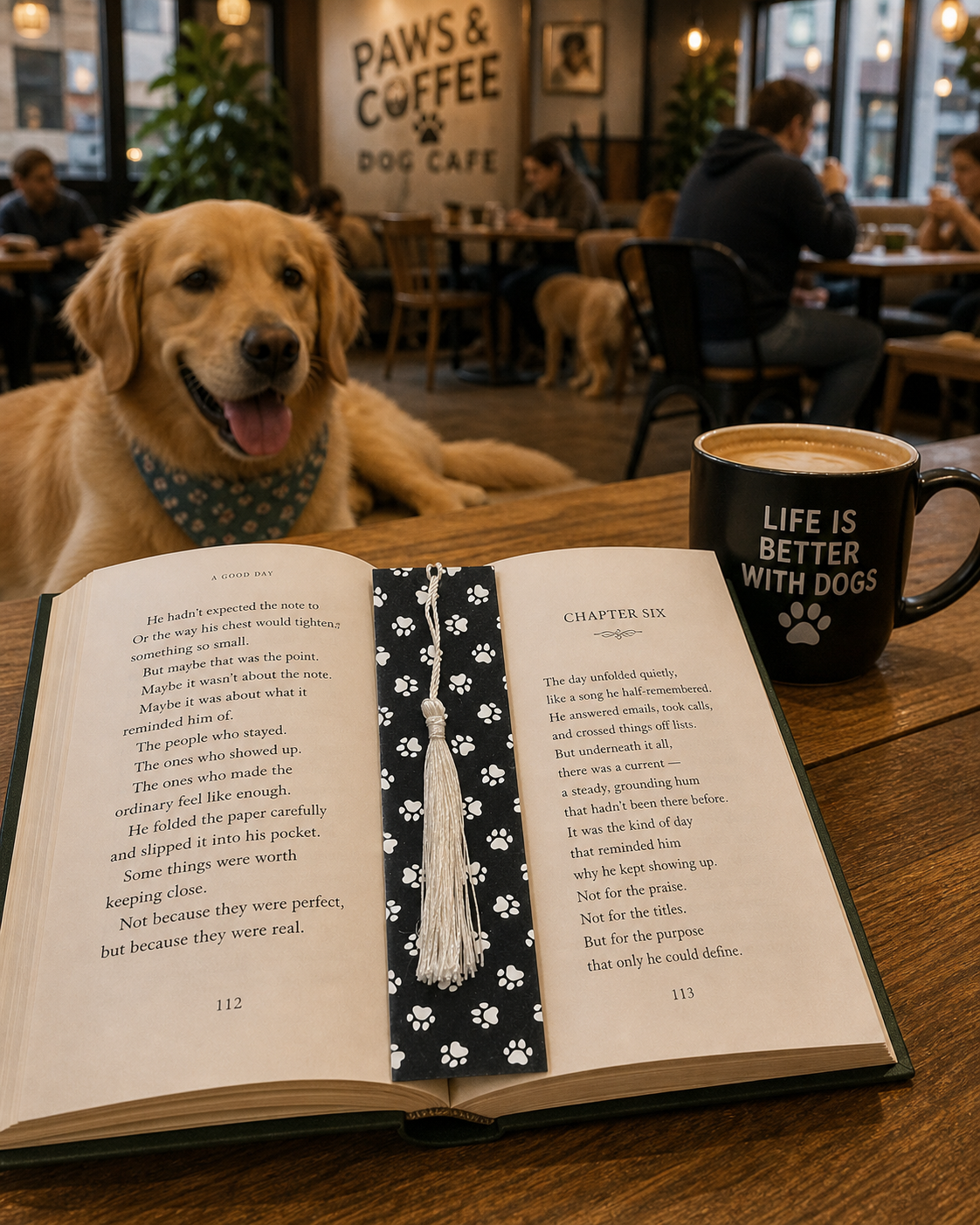 Dog Paw Prints Bookmark