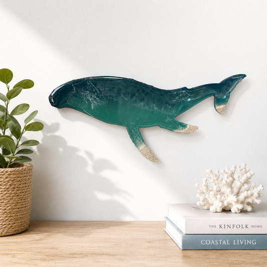 Whale Ocean Resin Wall Art (Wholesale)