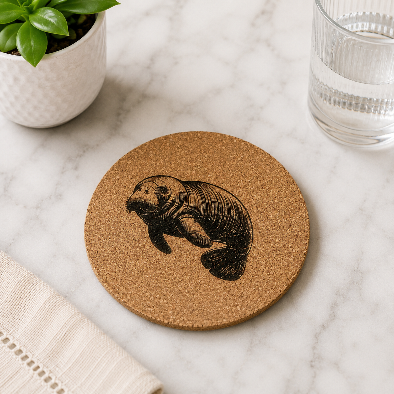 Customized Cork Coasters (Set of 4)