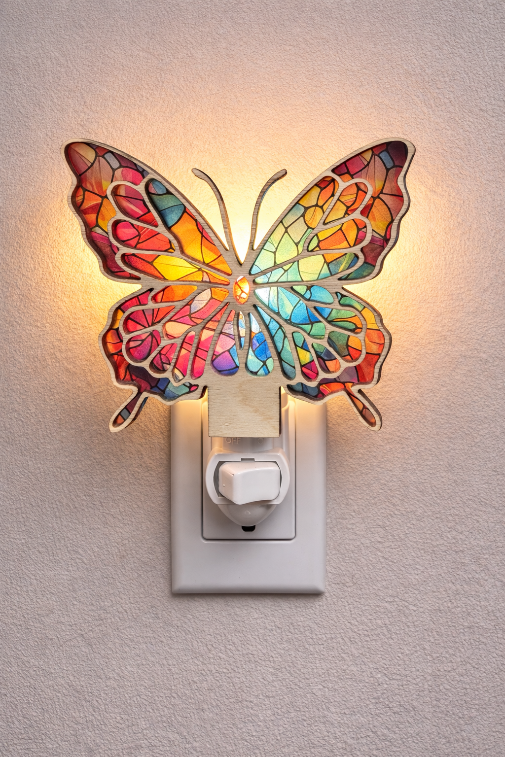 Butterfly Wood LED Night Light – Unique Butterfly Lover Gift