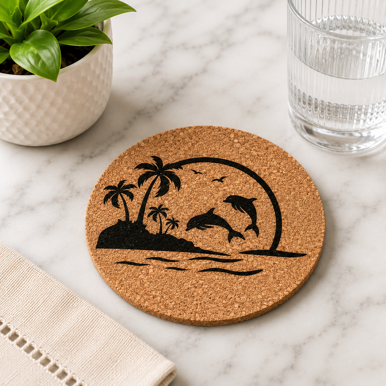 Customized Cork Coasters (Set of 4)