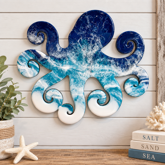 Octopus Ocean Resin Wall Art (Wholesale)