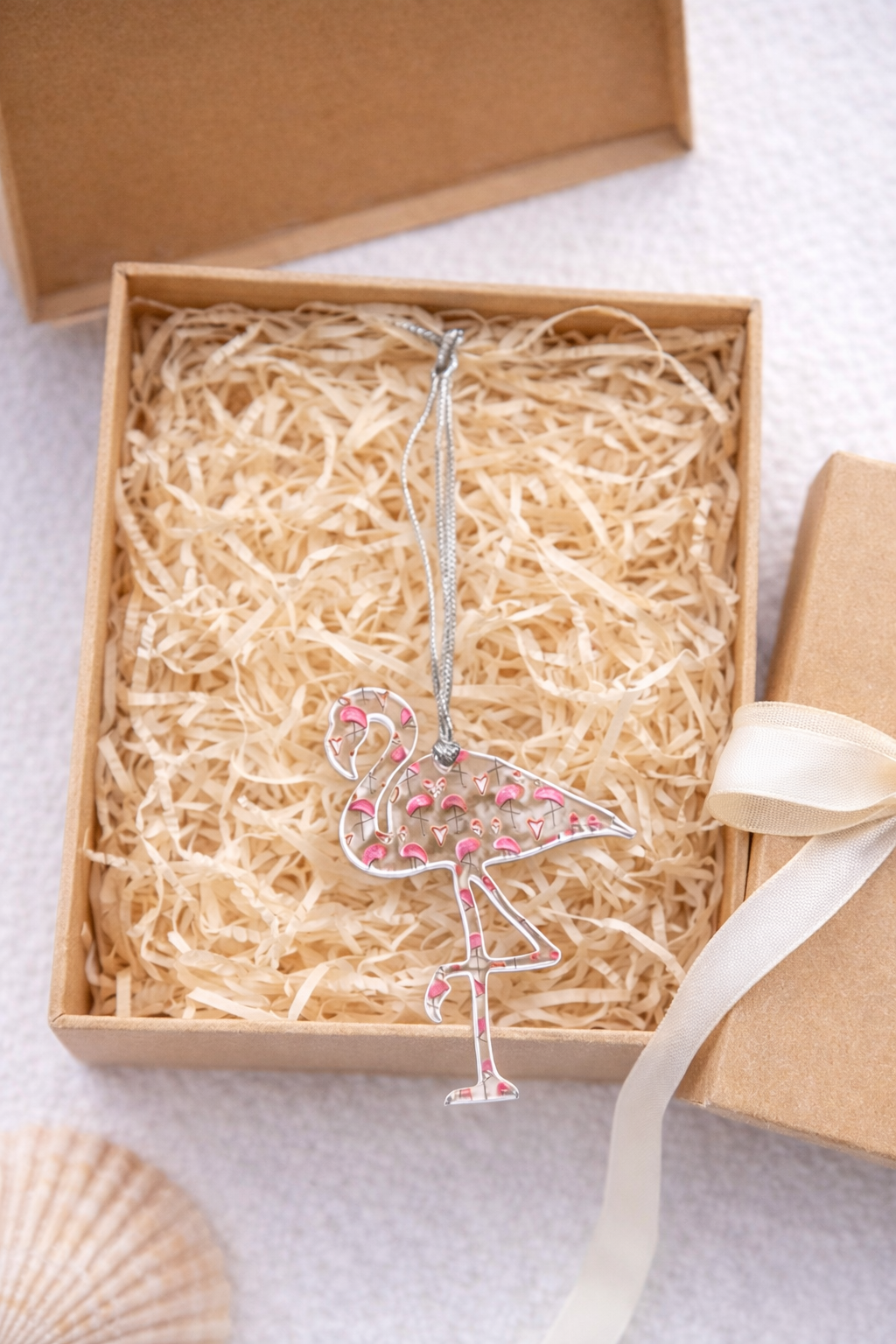 Flamingo Coastal Tropical Holiday Ornament (Wholesale)