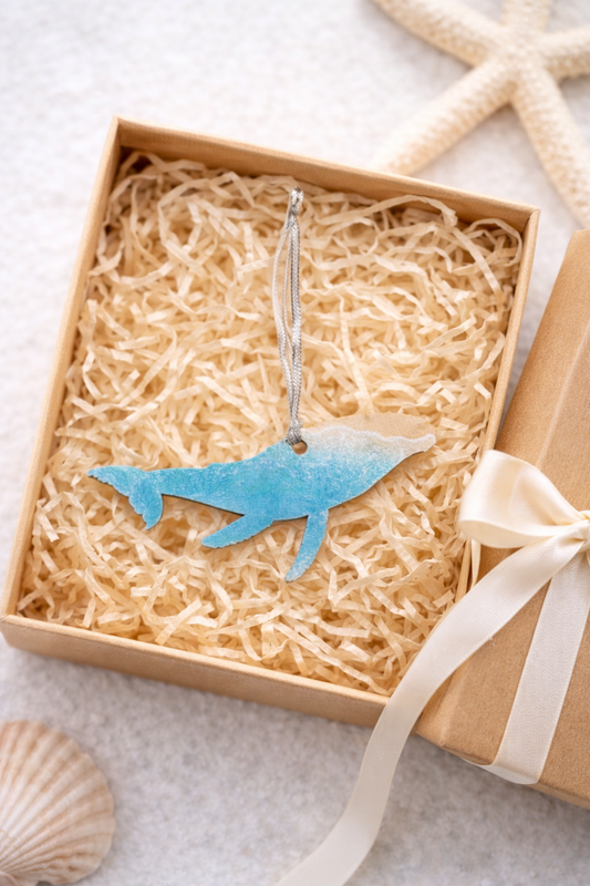 Ocean Themed Whale Christmas Holiday Ornament