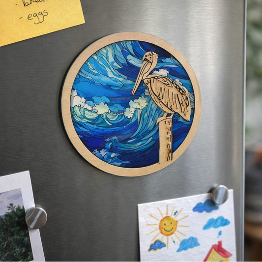 Pelican Magnet - Coastal Themed Magnet (Wholesale)