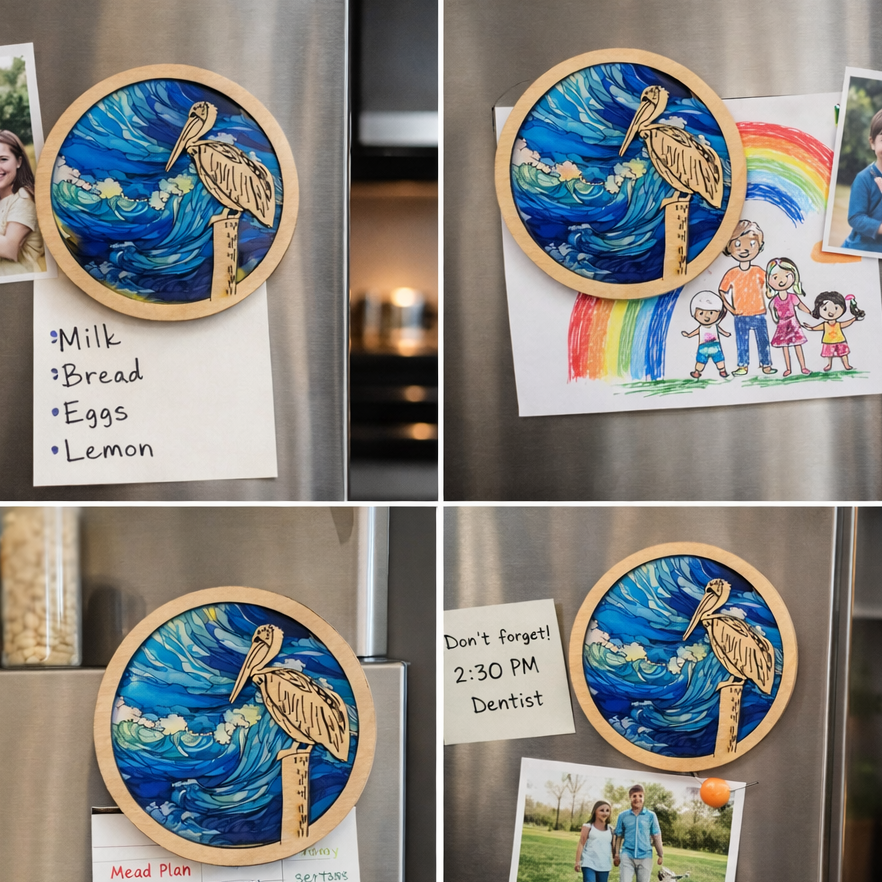 Pelican Magnet - Coastal Themed Magnet (Wholesale)