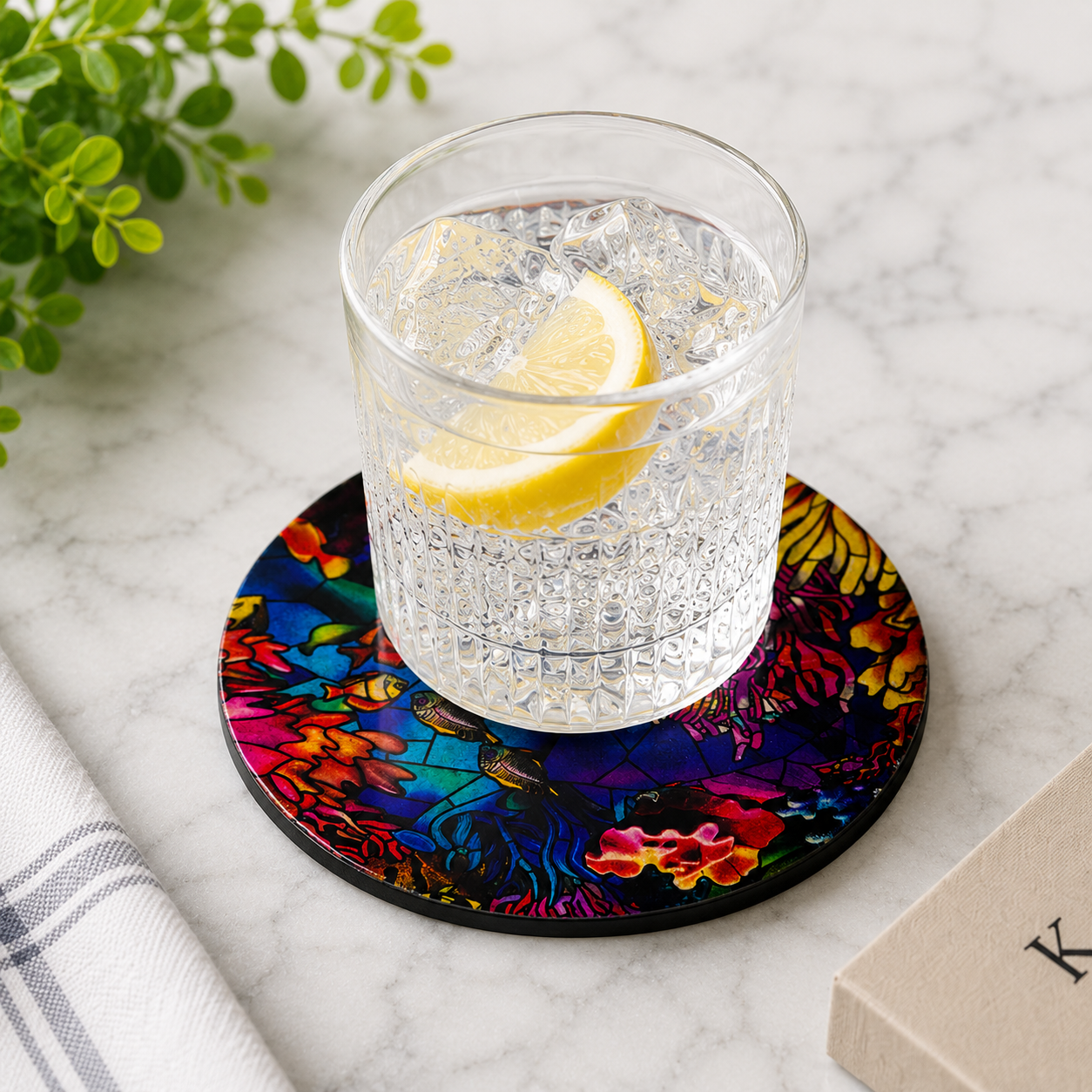 Under the Sea Coral Coasters (Set of 4)