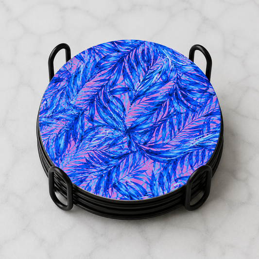 Tropical Leaf Coasters (Set of 4)