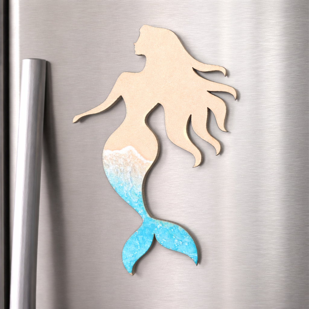 Mermaid Coastal Magnet - Name Drop Available (Wholesale)