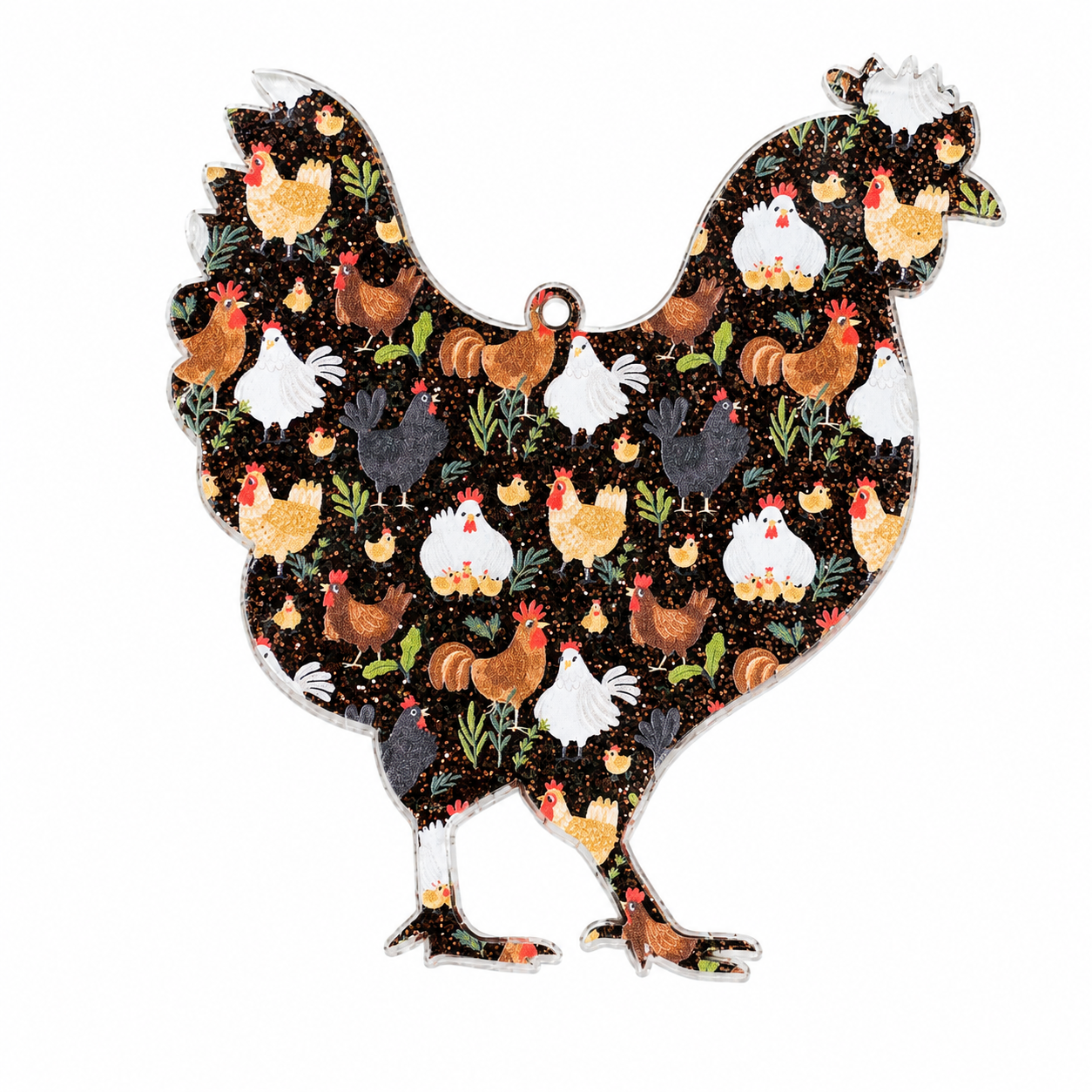Chicken Farmhouse Holiday Ornament (Wholesale)