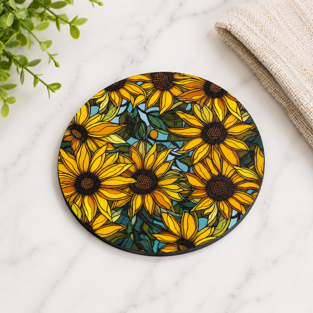 Sunflower Coasters (Set of 4)