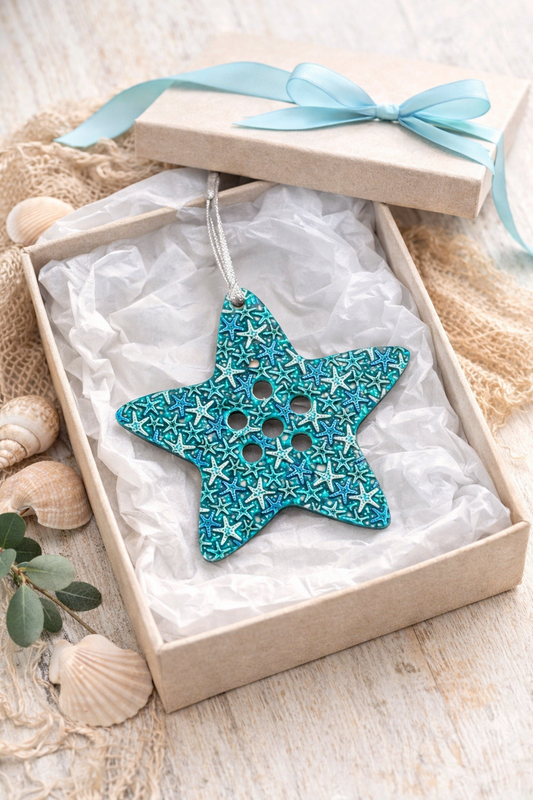 Starfish Coastal Holiday Ornament
