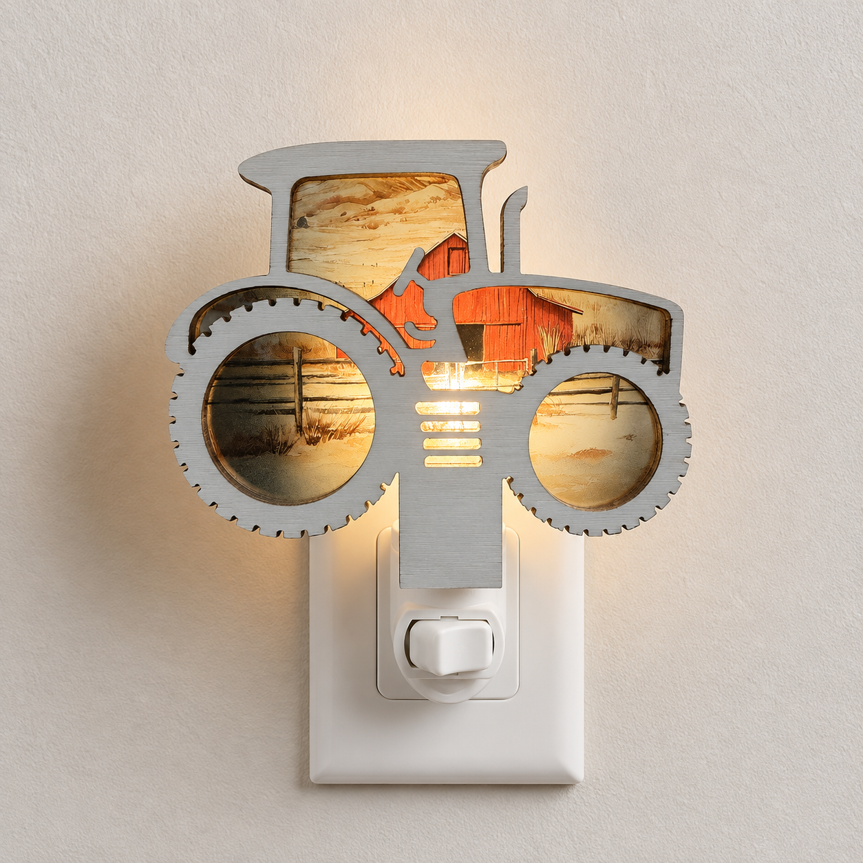 Tractor Farmhouse Decor LED Night Light