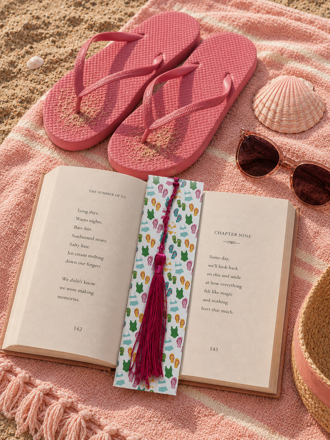 Swimsuits & Flip Flops Coastal Bookmark