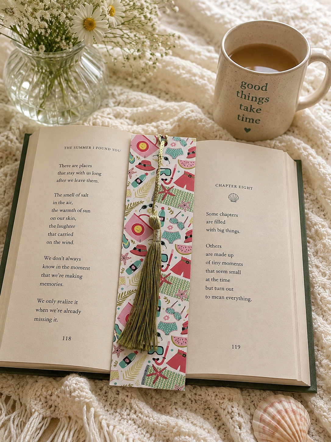 Beachy Coastal Bookmark