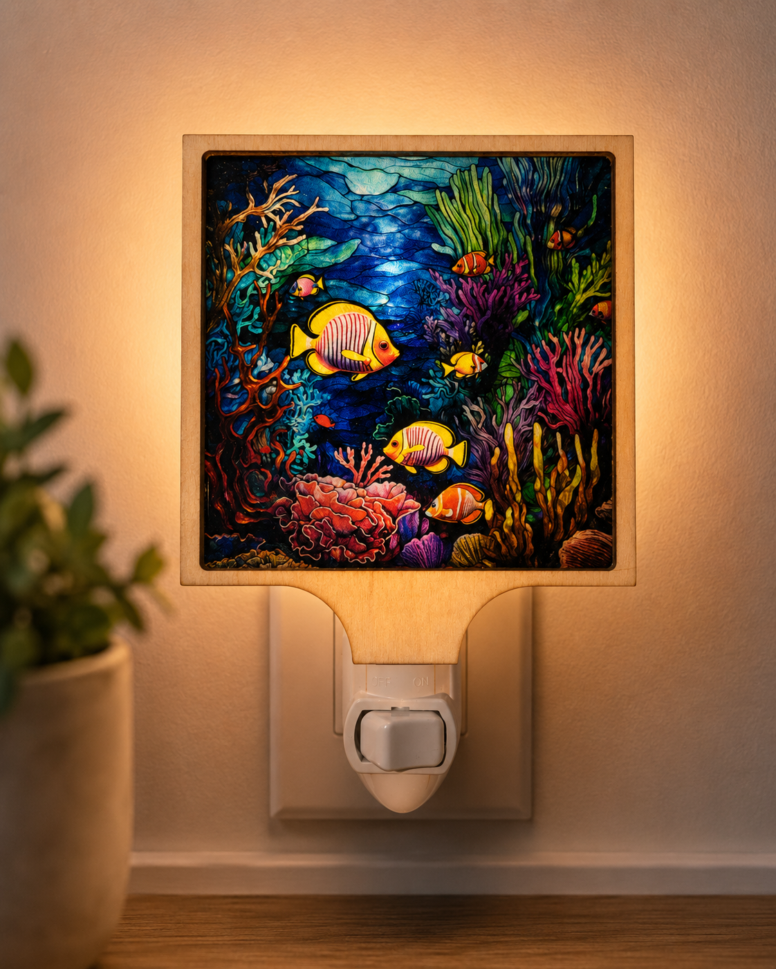Aquarium Fish Tropical Coastal LED Night Light