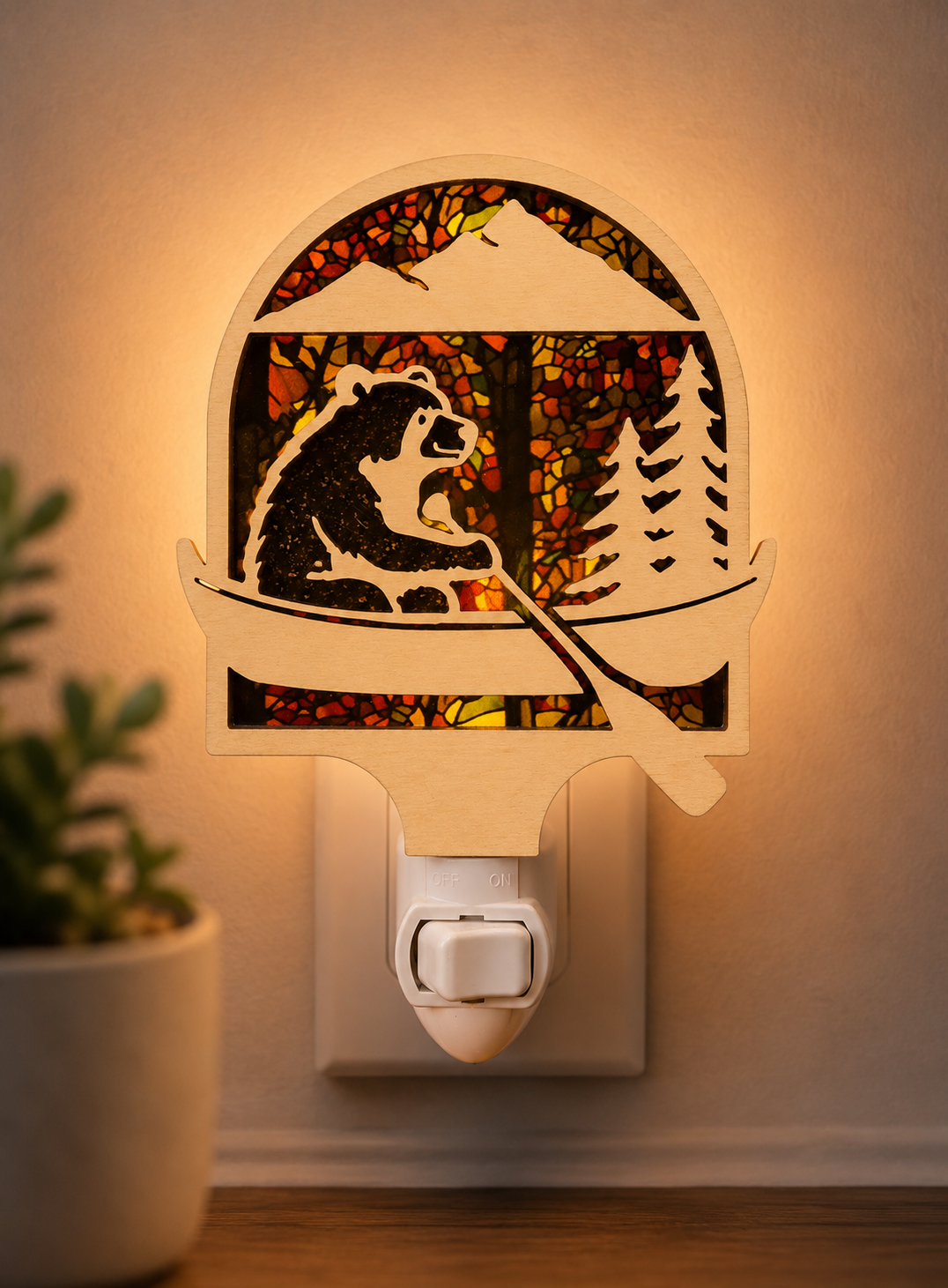 Bear in the Woods LED Night Light
