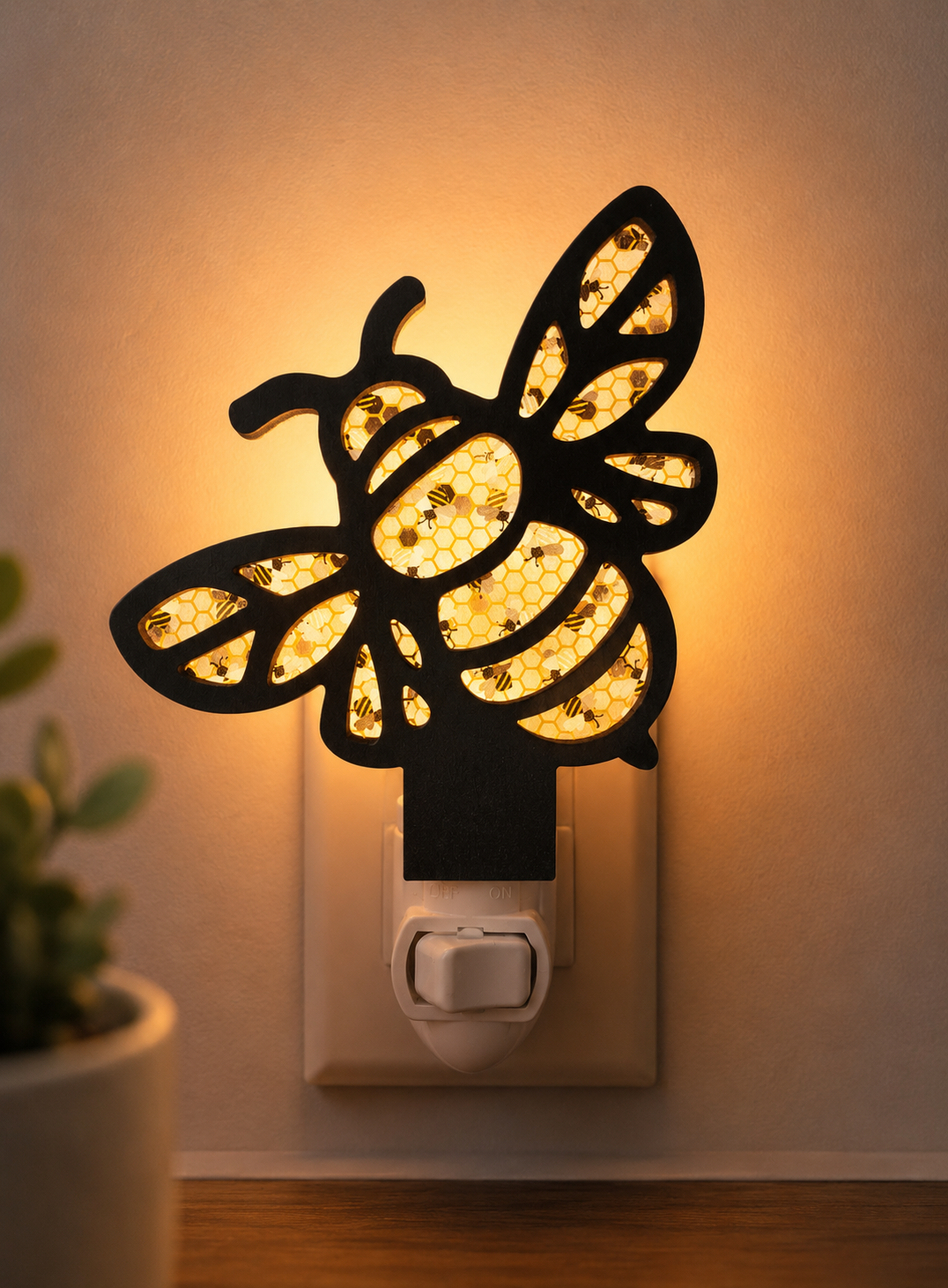 Bee LED Night Light Honey Bee Nightlight