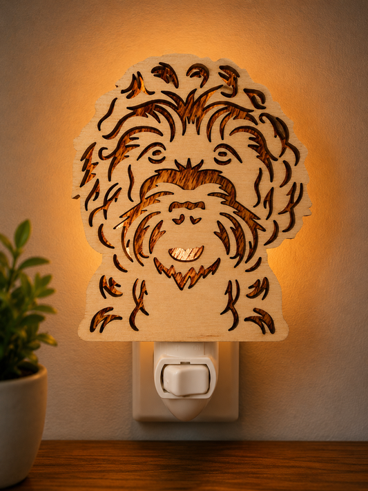 Doodle Wood LED Night Light Dog Lovers Nightlight