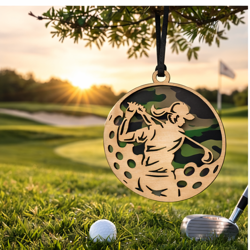 Golf Female Golfer Holiday Ornament
