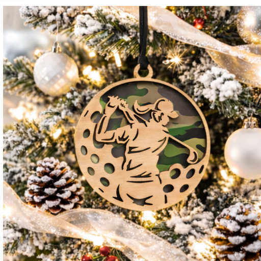 Golf Female Golfer Holiday Ornament