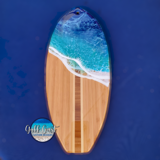 Lil’ Surfer Ocean Resin Wall Decor - Beach House Decor - Surfboard Art wall art