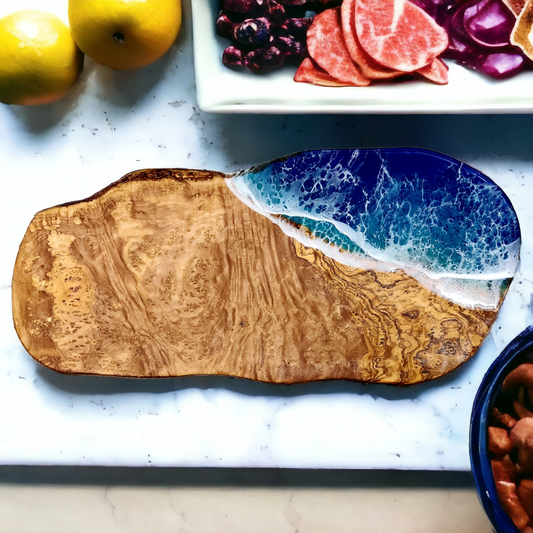 Olivewood "Blue Ivy" Charcuterie Serving Board - Kitchen Home Decor